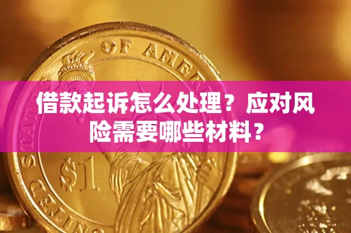 北京借款起诉怎么处理？应对风险需要哪些材料？