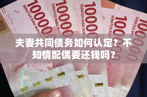 北京夫妻共同债务如何认定？不知情配偶要还钱吗？