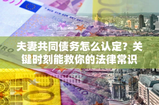 北京夫妻共同债务怎么认定？关键时刻能救你的法律常识
